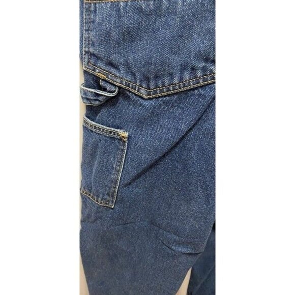 BERNE Carpenter Jean Men 52X30 Cotton Flat Front Dark Wash Straight Cut - Picture 10 of 11